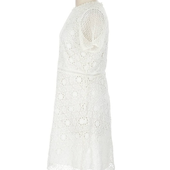 LOFT White Lace Dress, 12 Petite - Picture 4 of 5